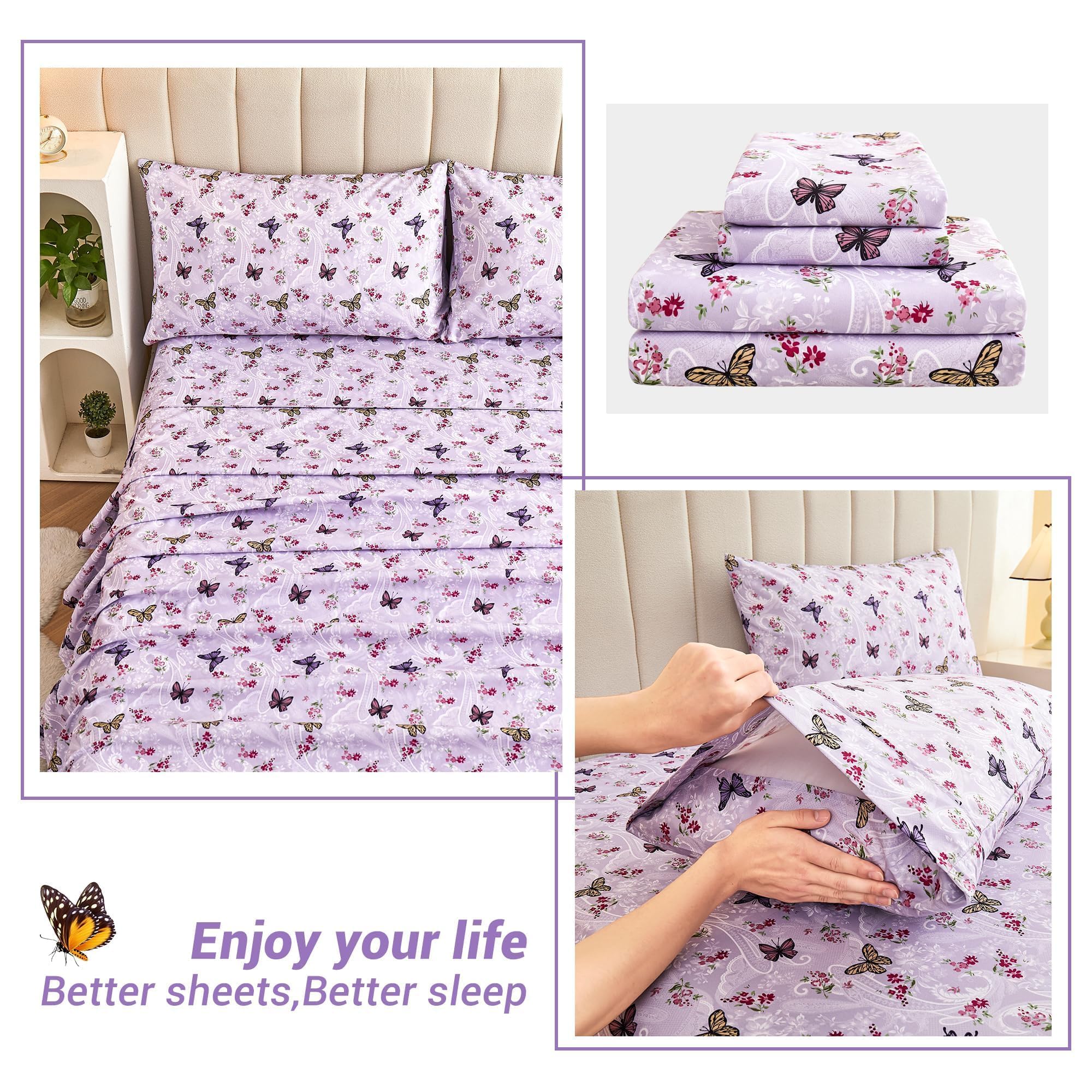Softan breathable microfiber fabric helps wick moisture for a restful night.