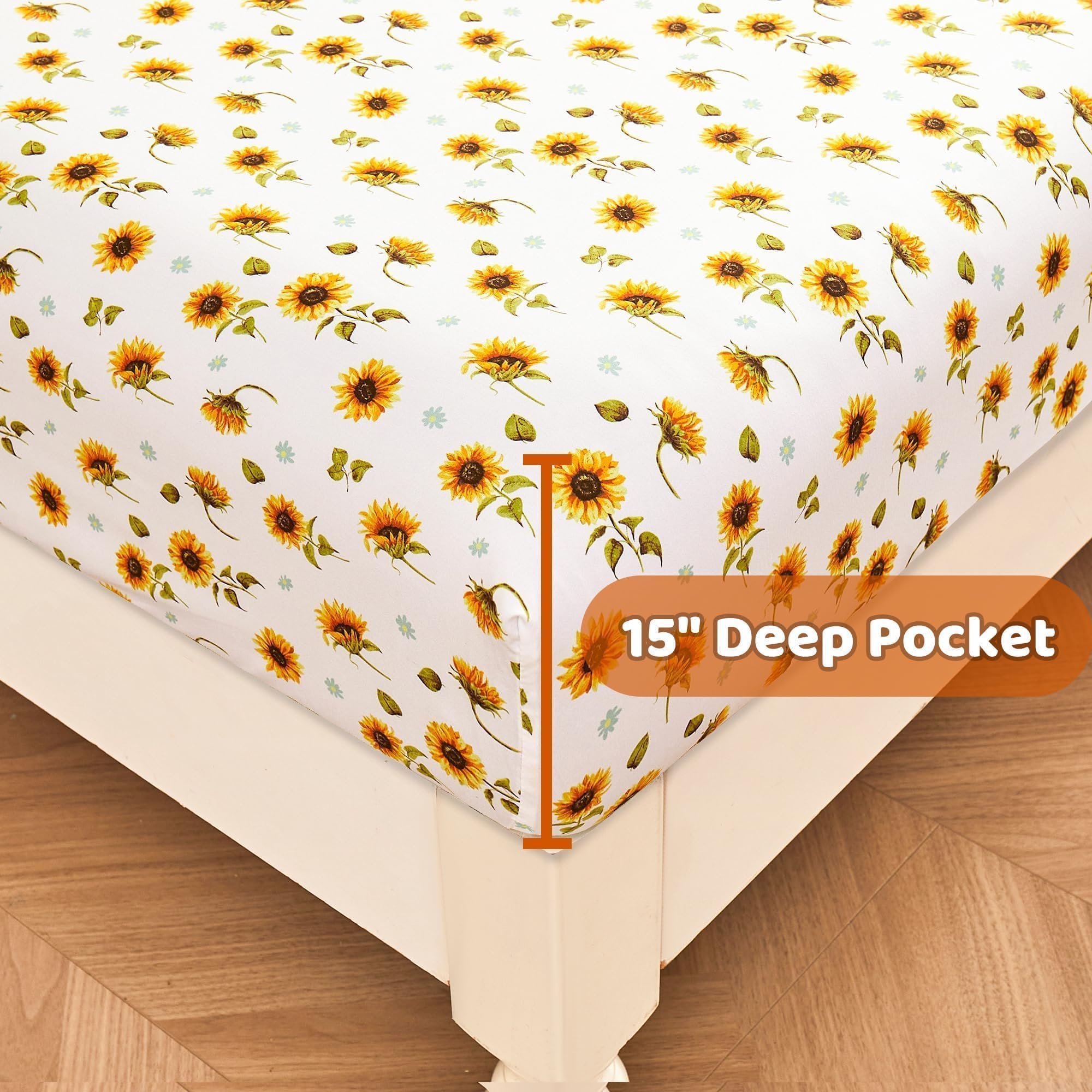 Softan queen sheet set with corner straps for a secure fit.
