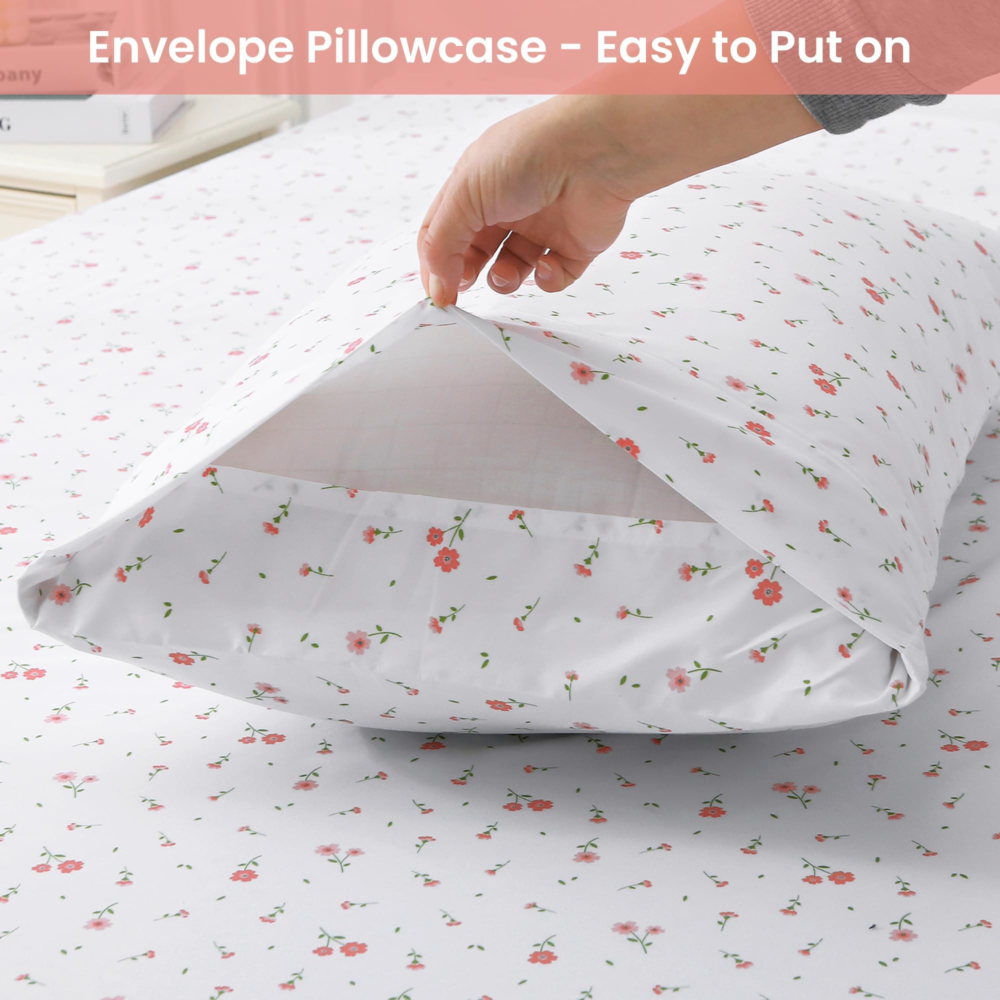 Softan deep-pocket 15-inch queen sheet guarantees snug fit on thick mattresses.
