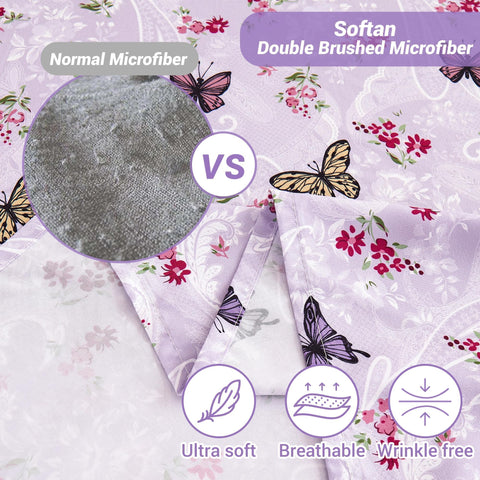 Softan deep-pocket fitted sheet up to 15 inches keeps mattress secure.