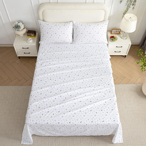 Easy-care microfiber dries quickly after washes.