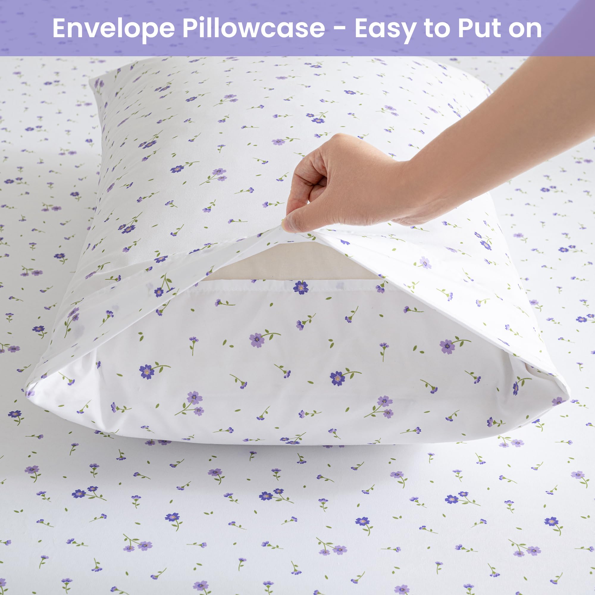 Softan floral microfiber close-up reveals soft texture.
