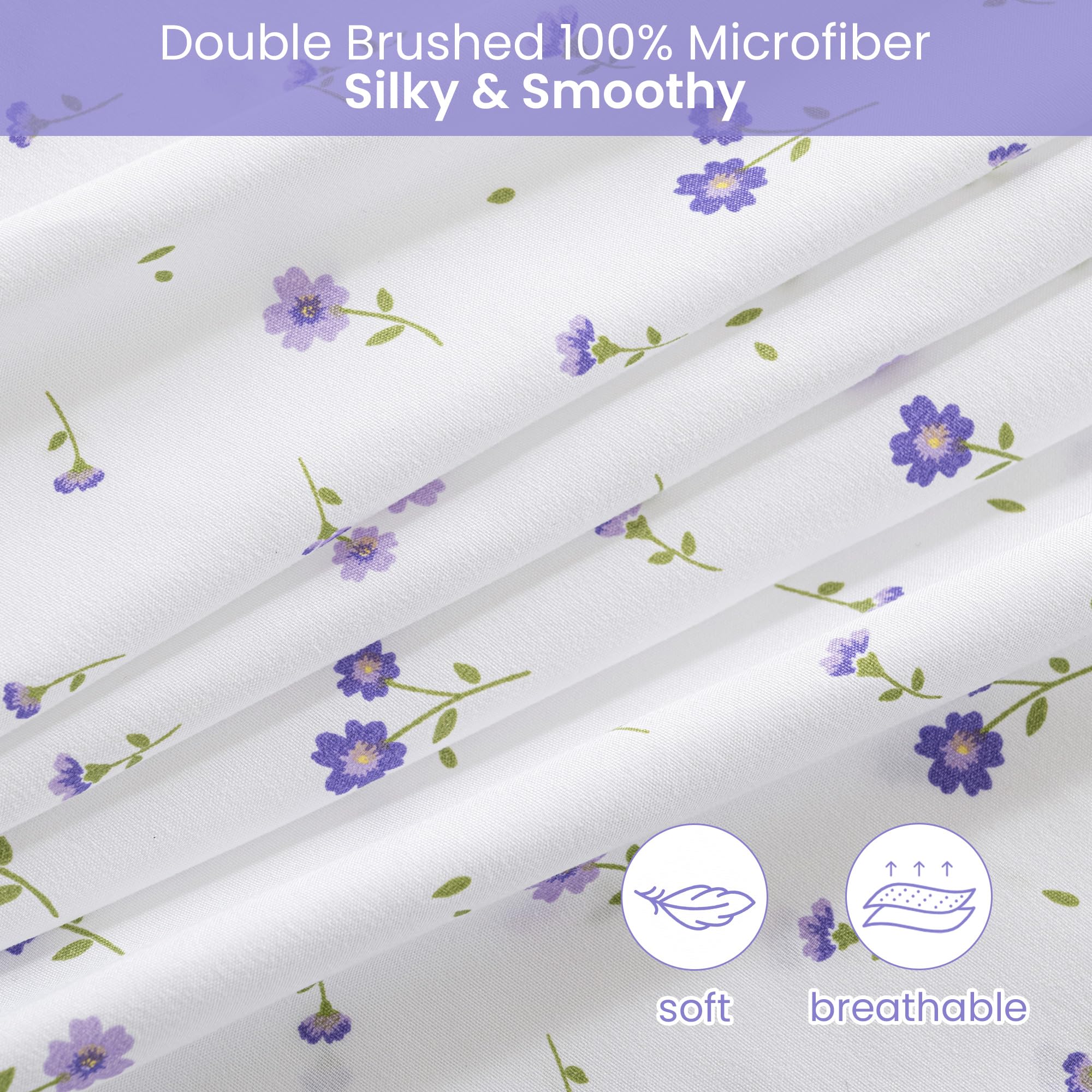 Softan Floral Queen Sheet Pillowcases complement the set with soft, breathable fabric.