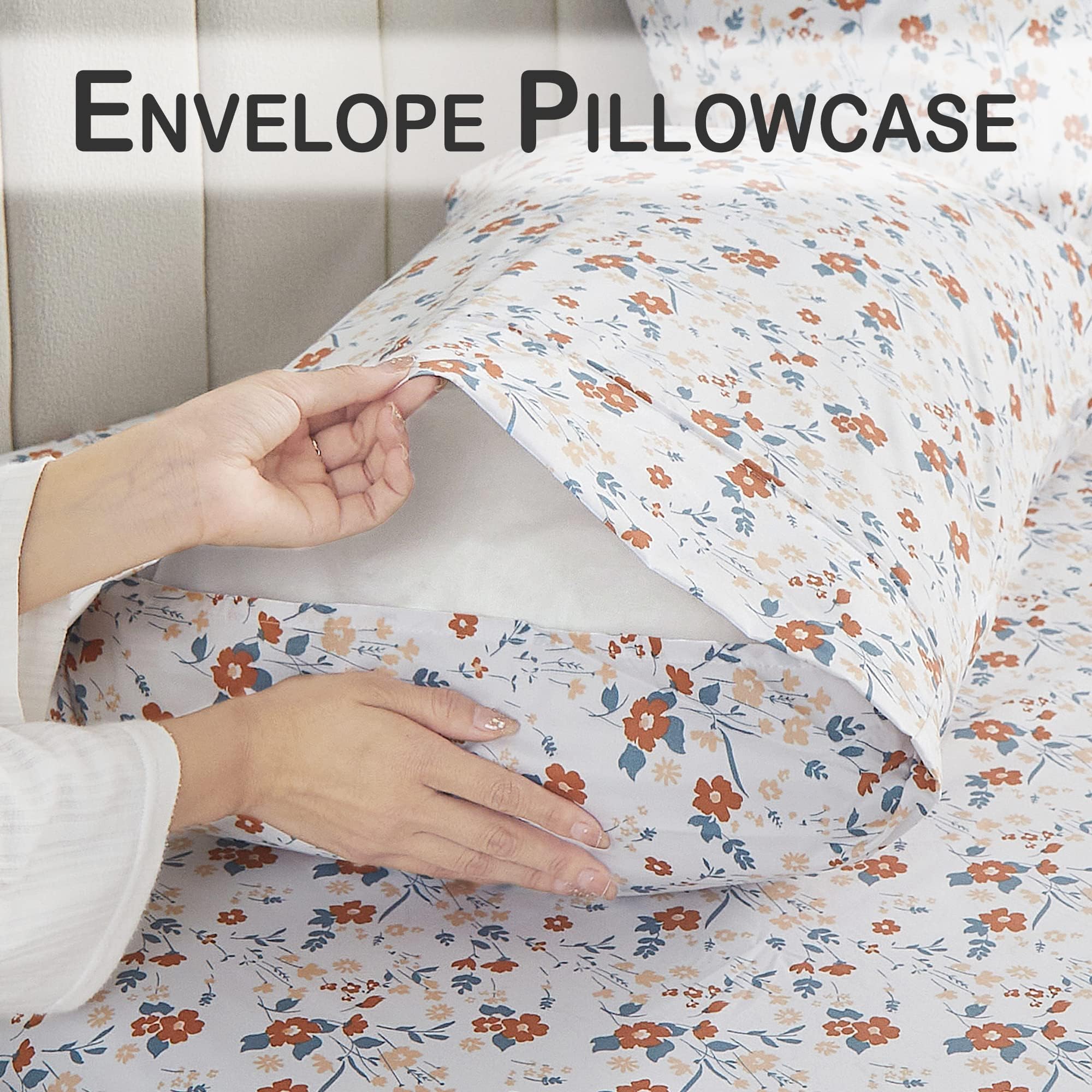 Softan floral bedding is machine washable for everyday refresh.