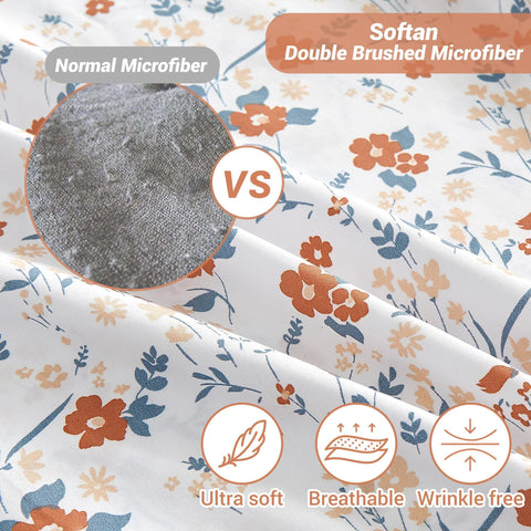 Softan queen sheets feature a 15-inch deep pocket for thick mattresses.