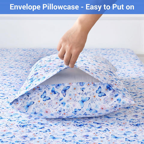 Softan four-piece sheet set includes fitted, flat sheet, and two pillowcases.