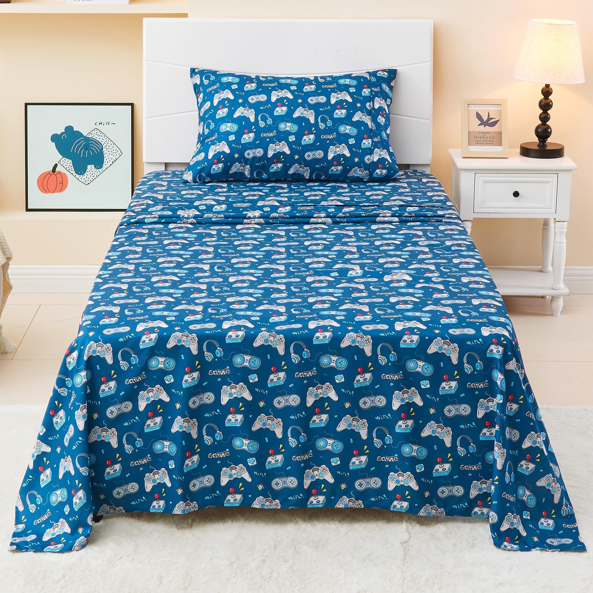 Softan twin flat sheet 66x96 offers breathable comfort for kids.