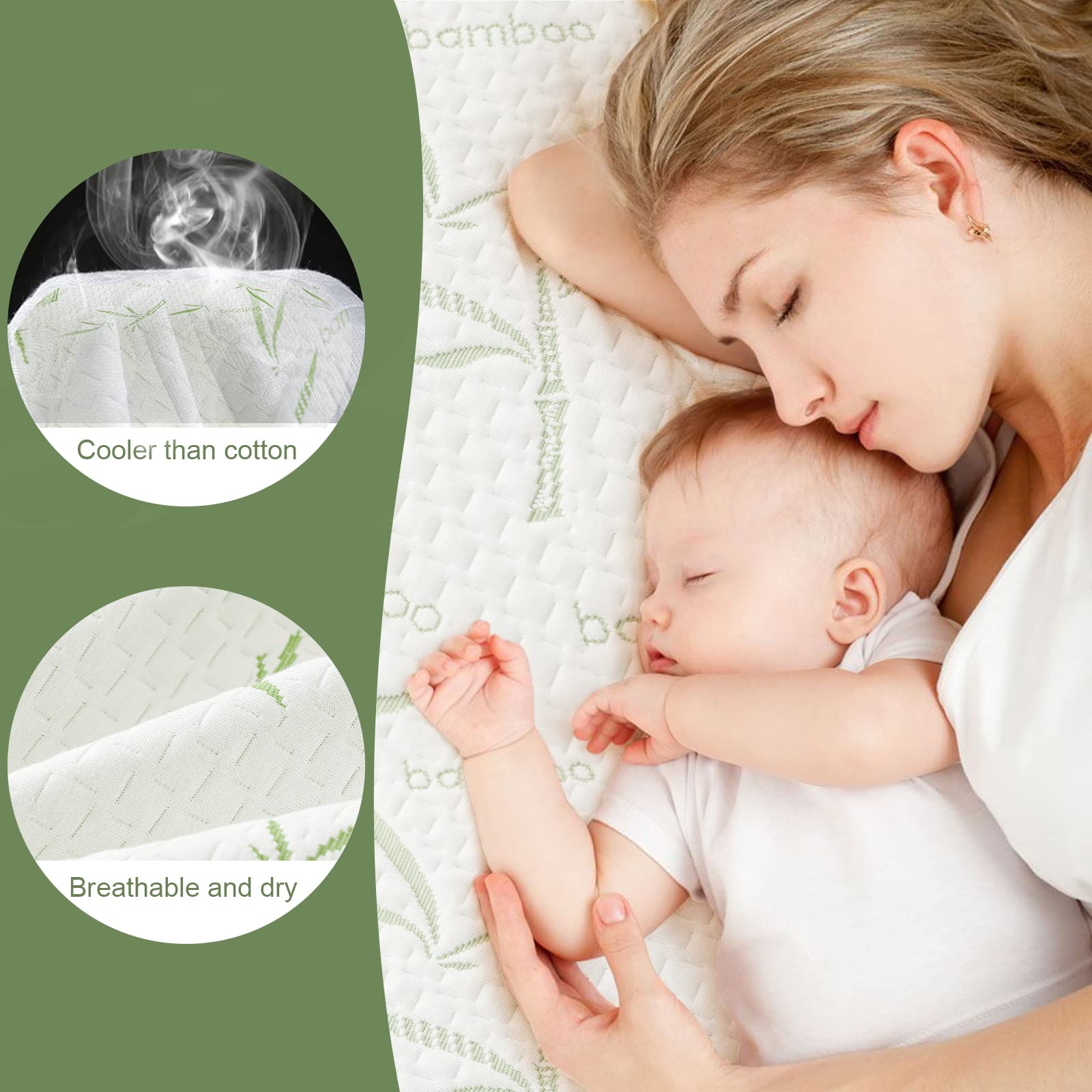 Softhour deep-pocket 21-inch fitted protector secures your mattress