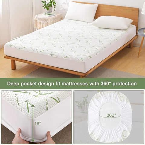 Softhour elastic skirt keeps the protector in place on all beds