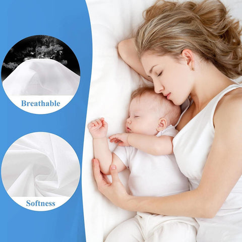 Softhour noiseless bed cover protects without crinkles, ideal for quiet dorm rooms.