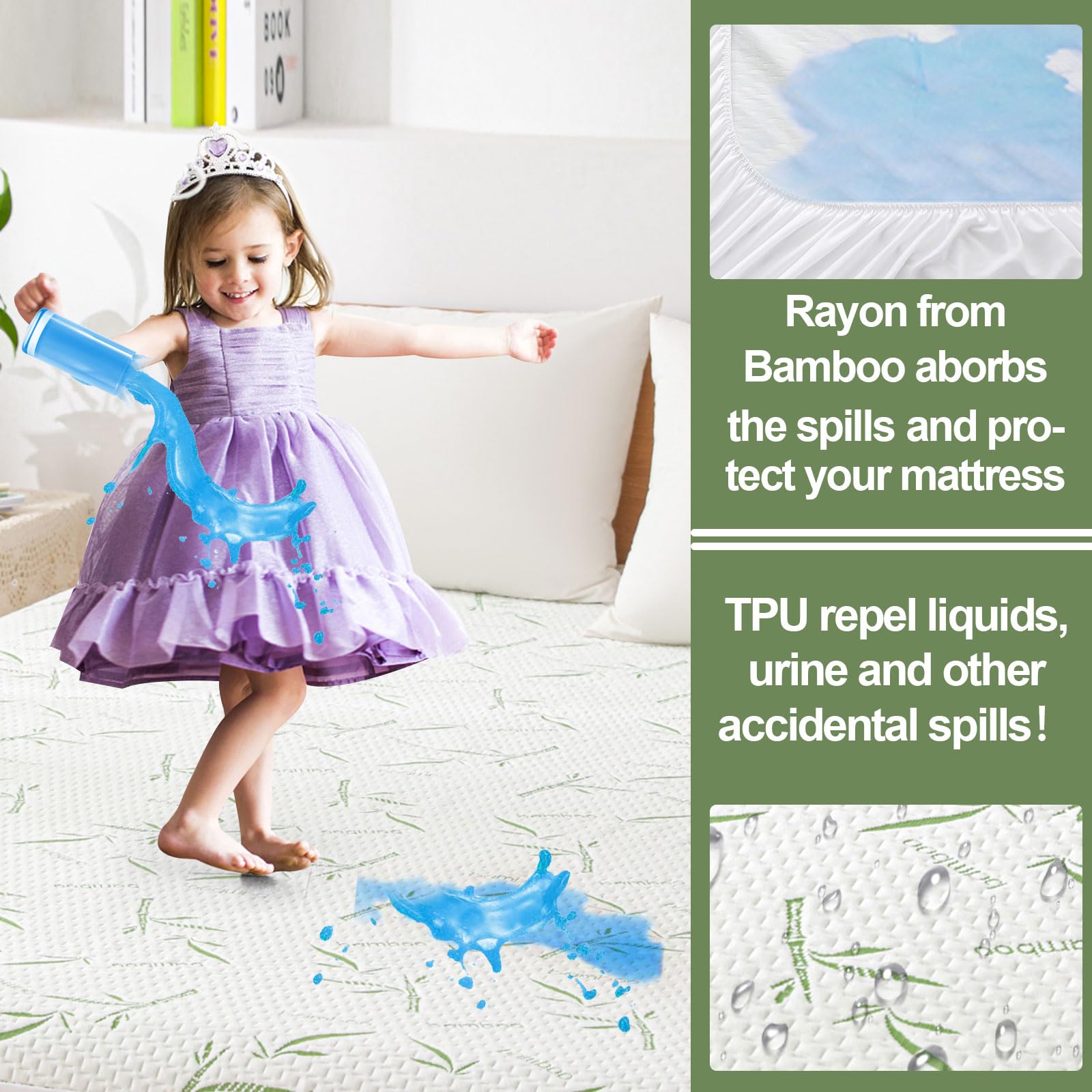 Softhour noiseless bamboo rayon cover for silent nights on any bed