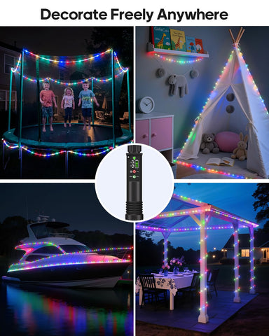 Soiarllt versatile rope lights brighten camping, gardens, and outdoor gatherings.