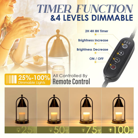 Soilsiu Candle Warmer Lamp timer settings for auto shut-off