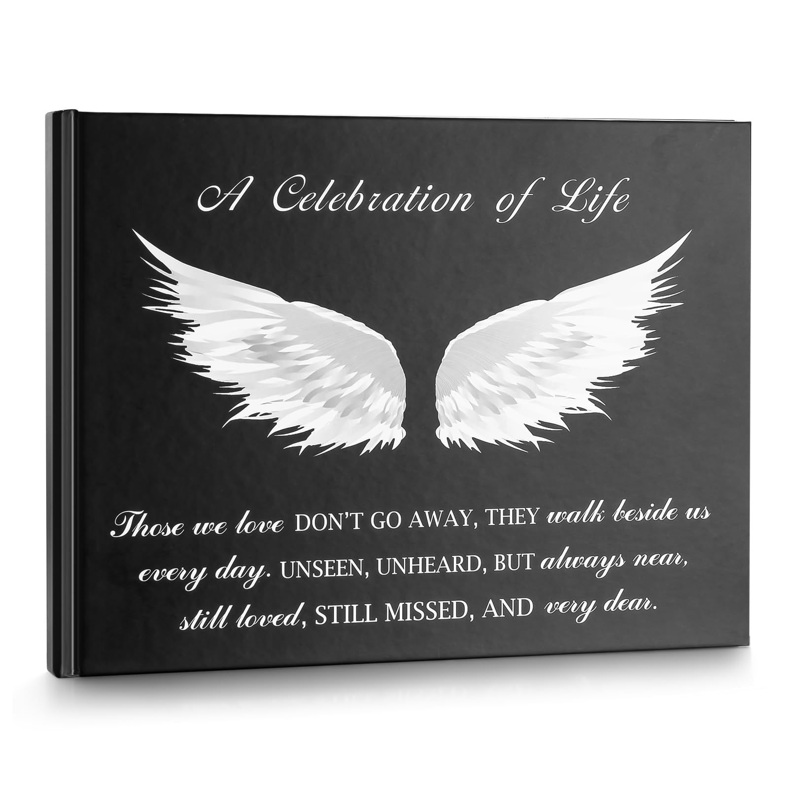 SOITIS funeral guest book cover with frosted hardcover for memorial service.