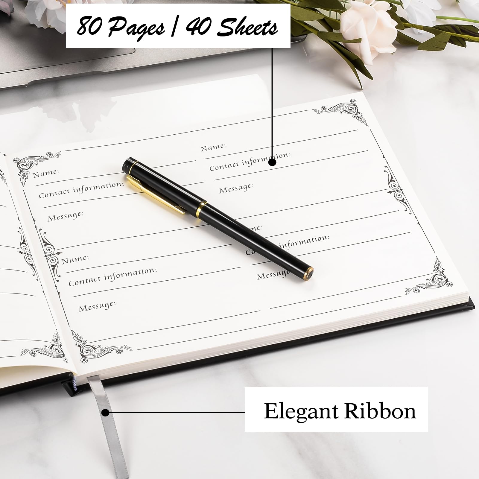 SOITIS perforated sign-in pages encourage organized entries.