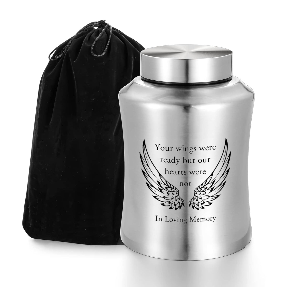 SOITIS urn big stainless-steel engraving for a lasting memorial.