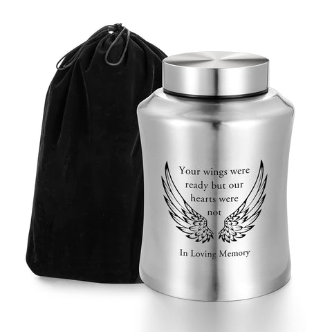 SOITIS urn big stainless-steel engraving for a lasting memorial.