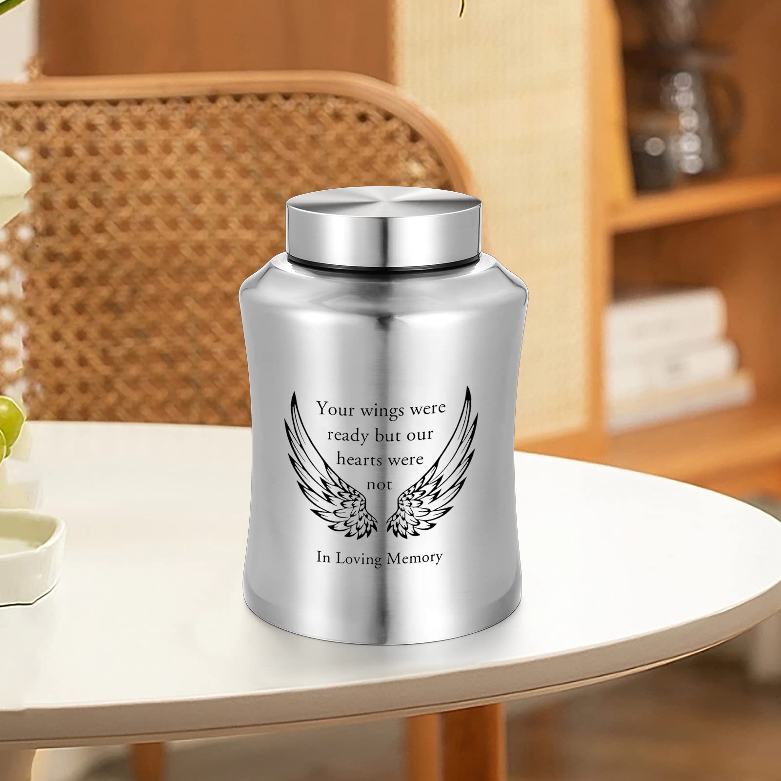 SOITIS urn dimensions 5.7 by 8.47 inches suit adult ashes.