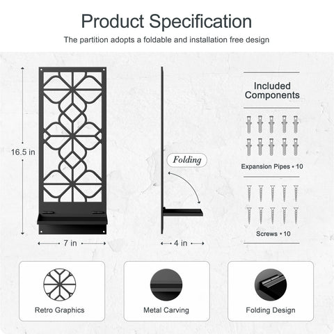 Sokurdeg black metal wall art candle holder with minimalist line design for modern spaces.
