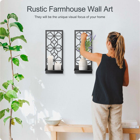 Sokurdeg minimalist line wall art candle holder for living room accents.