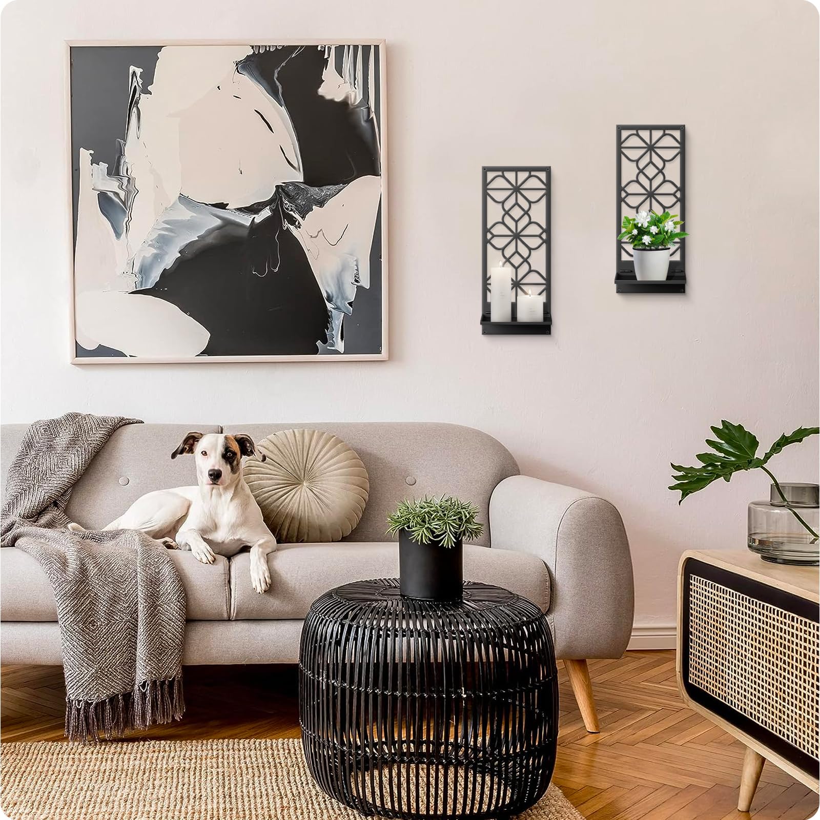 Sokurdeg wall art candle holder set ready for quick hanging and display.