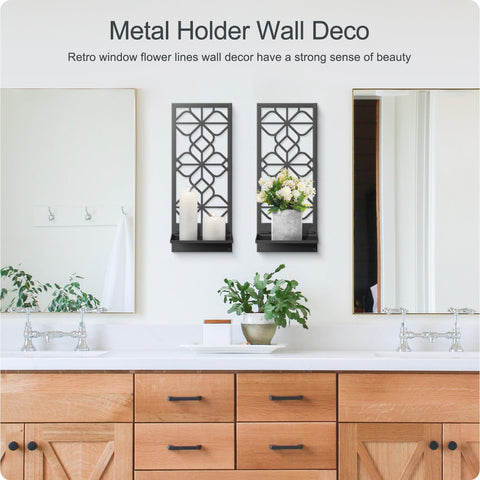Sokurdeg wall decor candle holder minimalist line design above dining area.