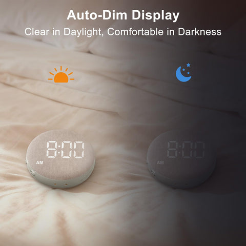 SolaceRise clock offering 15 volume levels and easy tap-to-snooze.