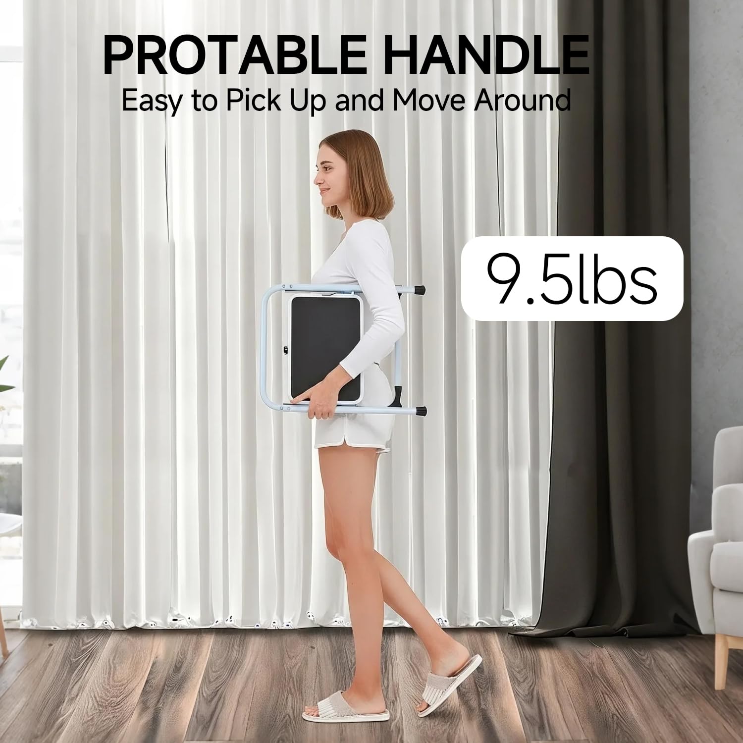 Soladder four non-slip feet protect floors during use.