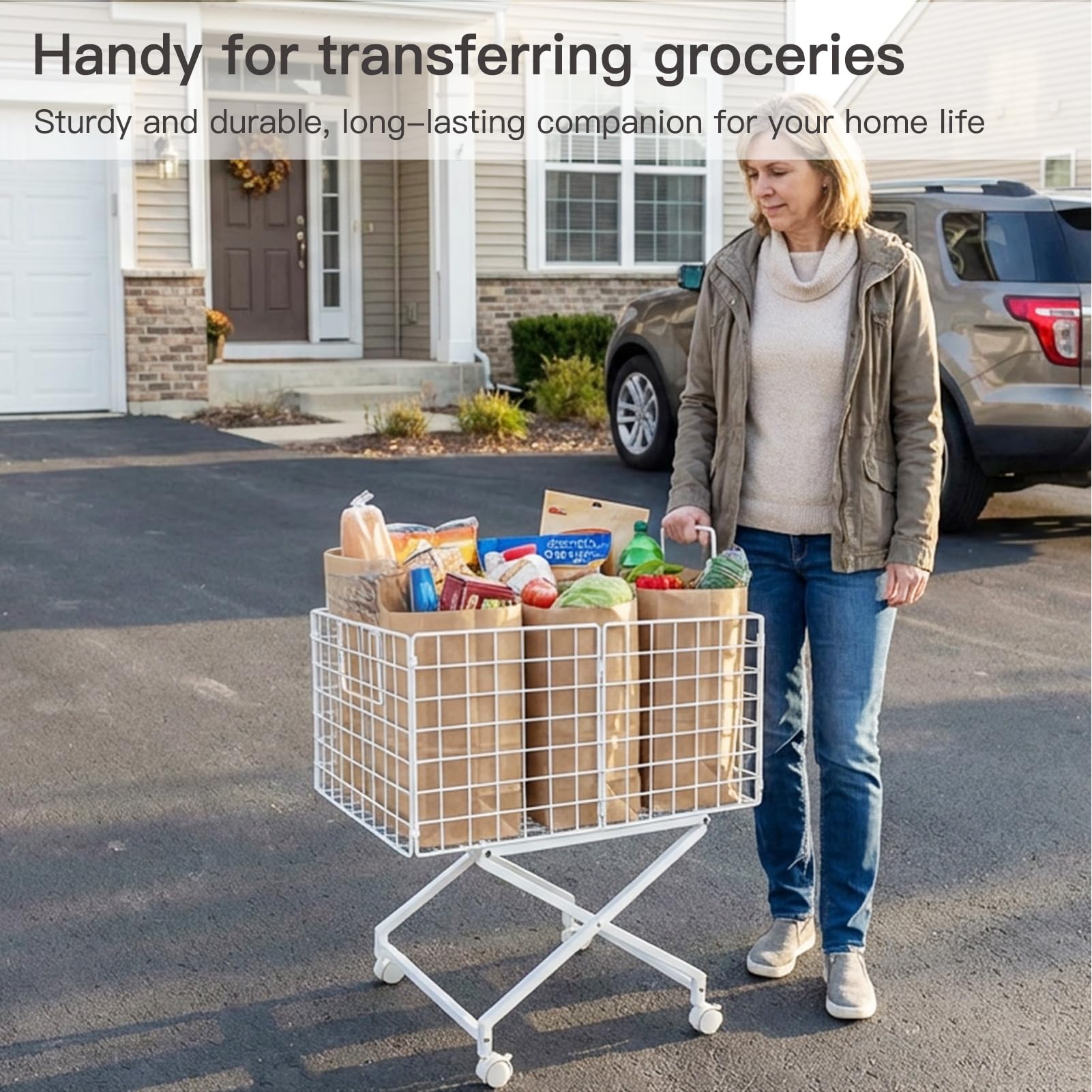Solcasaco ventilated 80L basket promotes air flow for dry laundry.