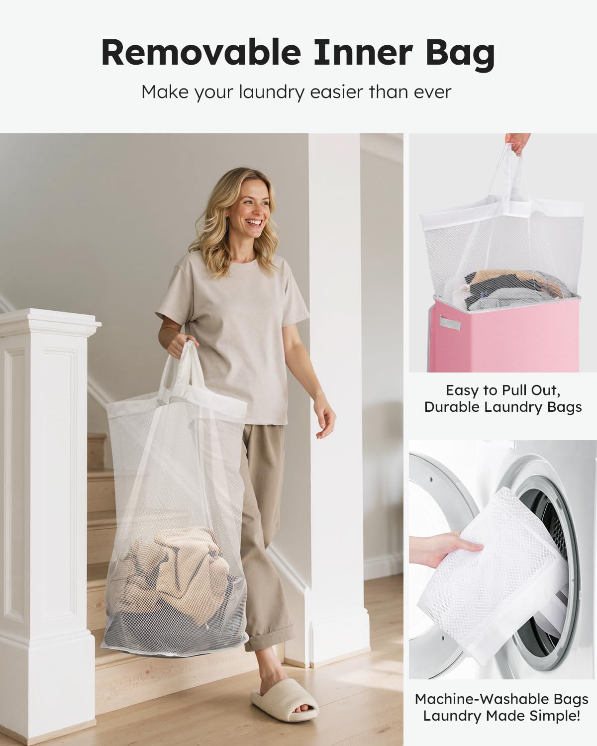 SOLEDI 100L capacity accommodates a week's clothes and toys.