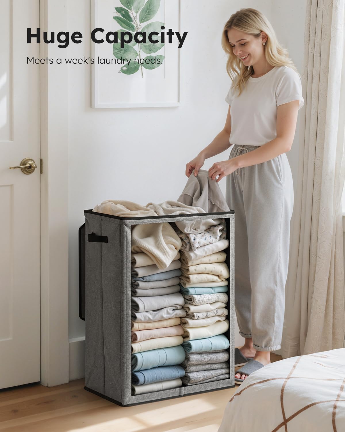 SOLEDI 130L capacity fits weekly laundry for dorms and families.