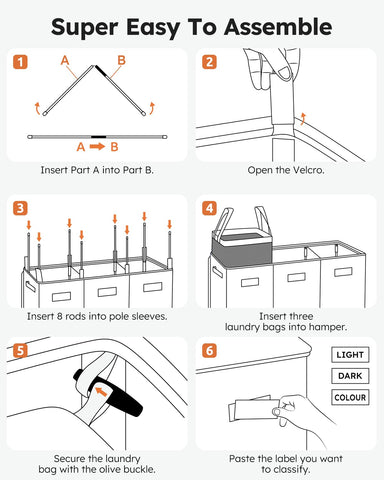 SOLEDI easy-assembly design with 8 support rods reduces setup time.