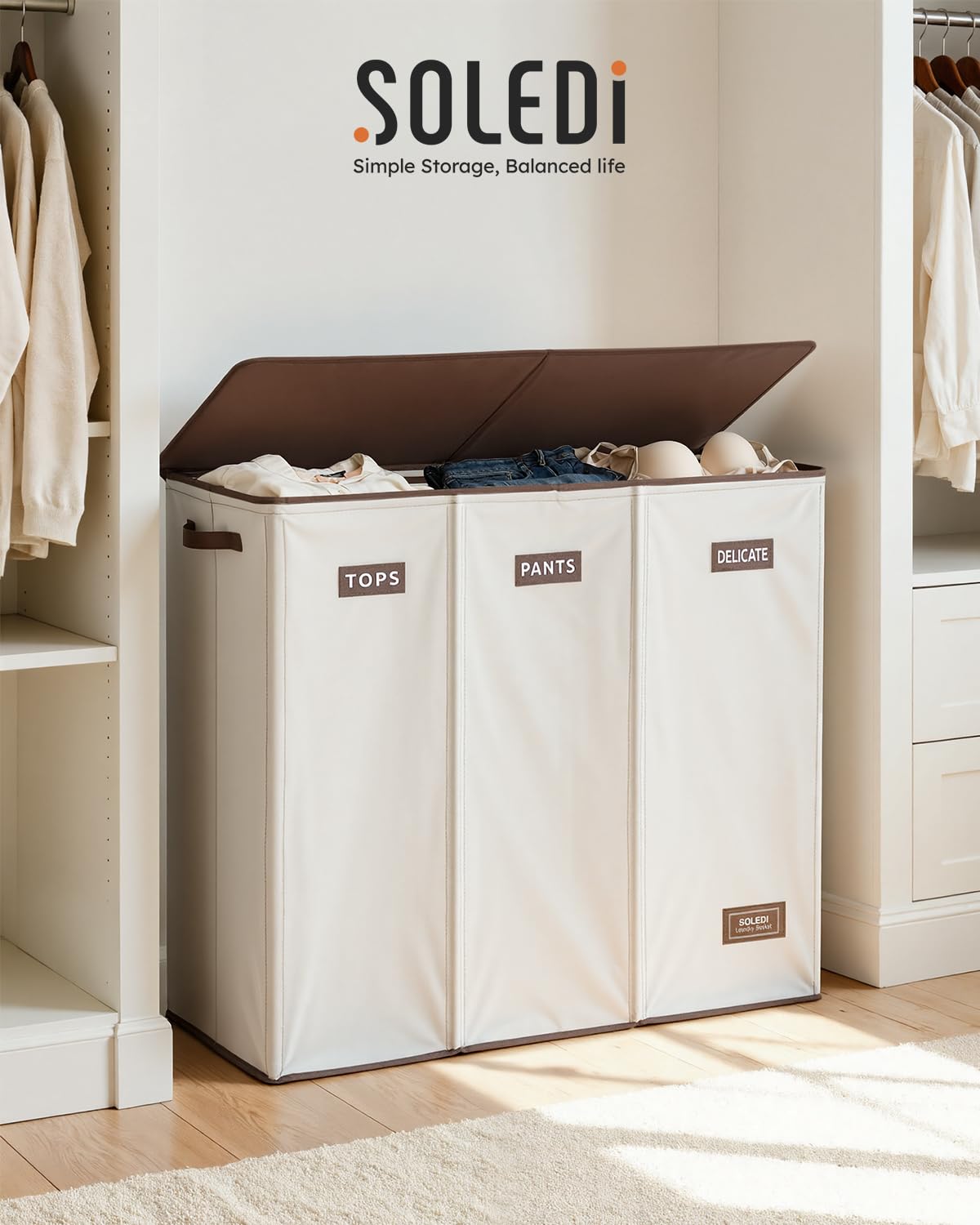 SOLEDI reinforced bottom with metal frame prevents deformation under heavy loads.