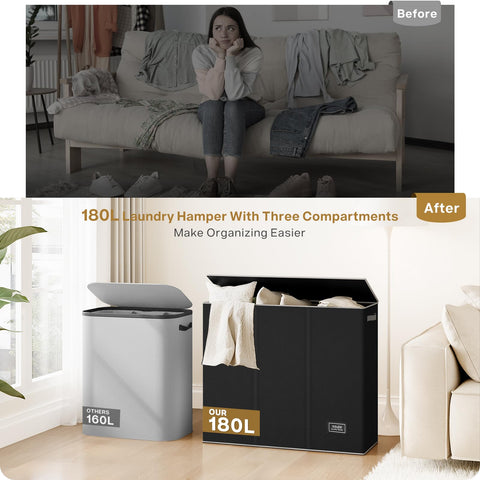 SOLEDI large dimensions fit spacious laundry areas and bedrooms
