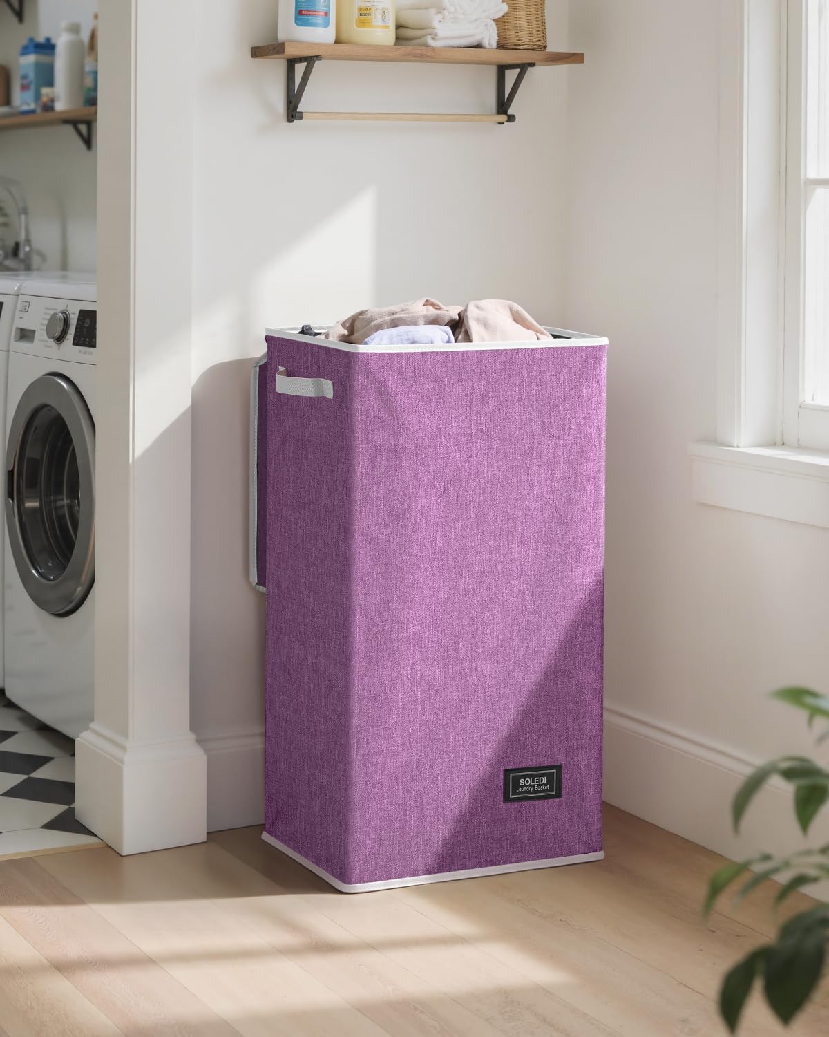 SOLEDI 100L capacity tall laundry basket ideal for families