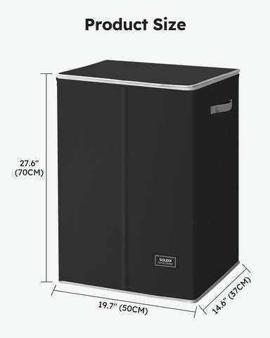 SOLEDI tall basket fits bedrooms and bathrooms well.