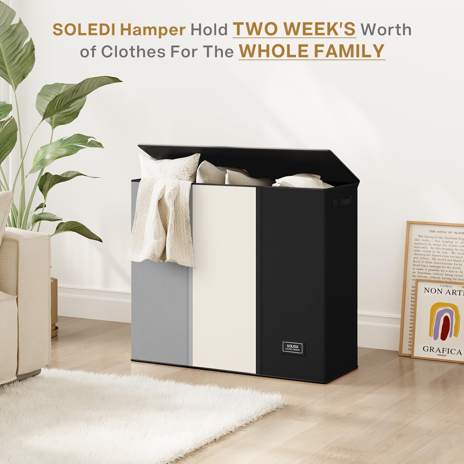SOLEDI easy assembly with eight rods lets you set up quickly.