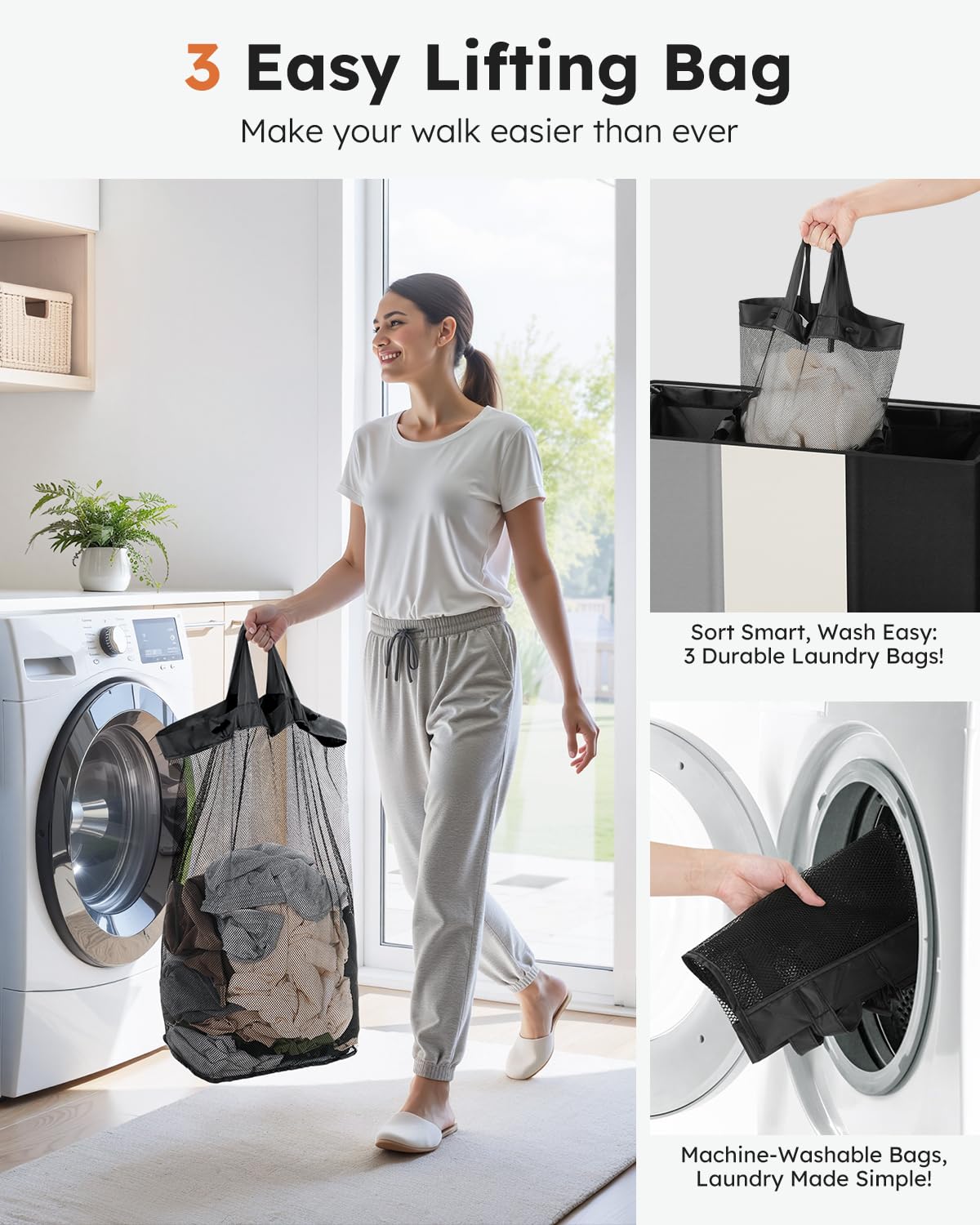 SOLEDI laundry hamper with lid maintains a tidy room by concealing dirty clothes.