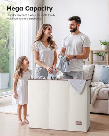 SOLEDI hamper with sturdy side handle for easy transport.