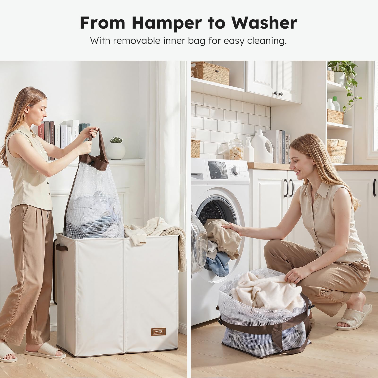 SOLEDI lid keeps clothes concealed for a neat bedroom or dorm.