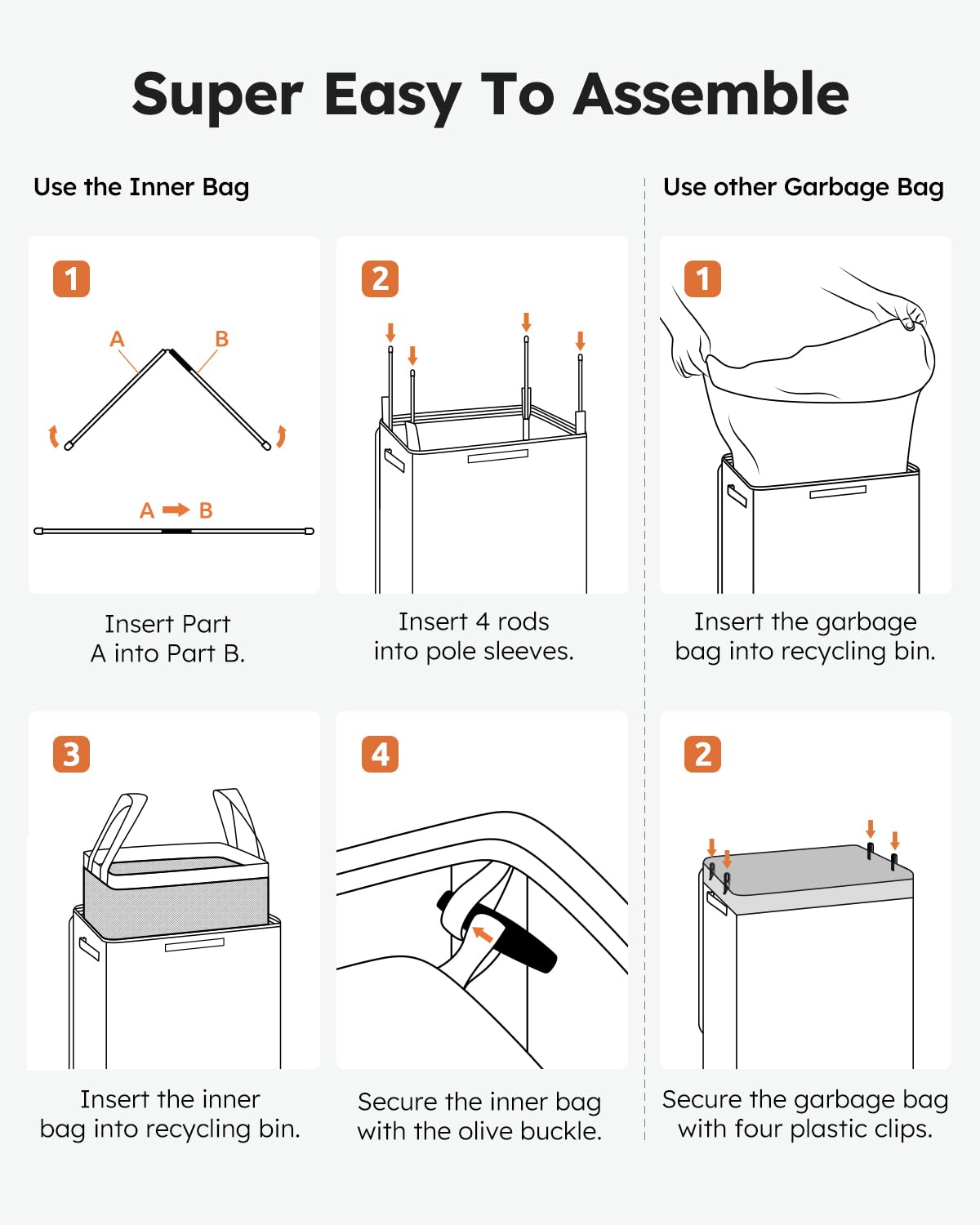 SOLEDI odor-control design helps minimize kitchen smells.