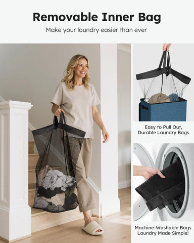 SOLEDI removable inner bag enables easy transport of clothes to laundry.