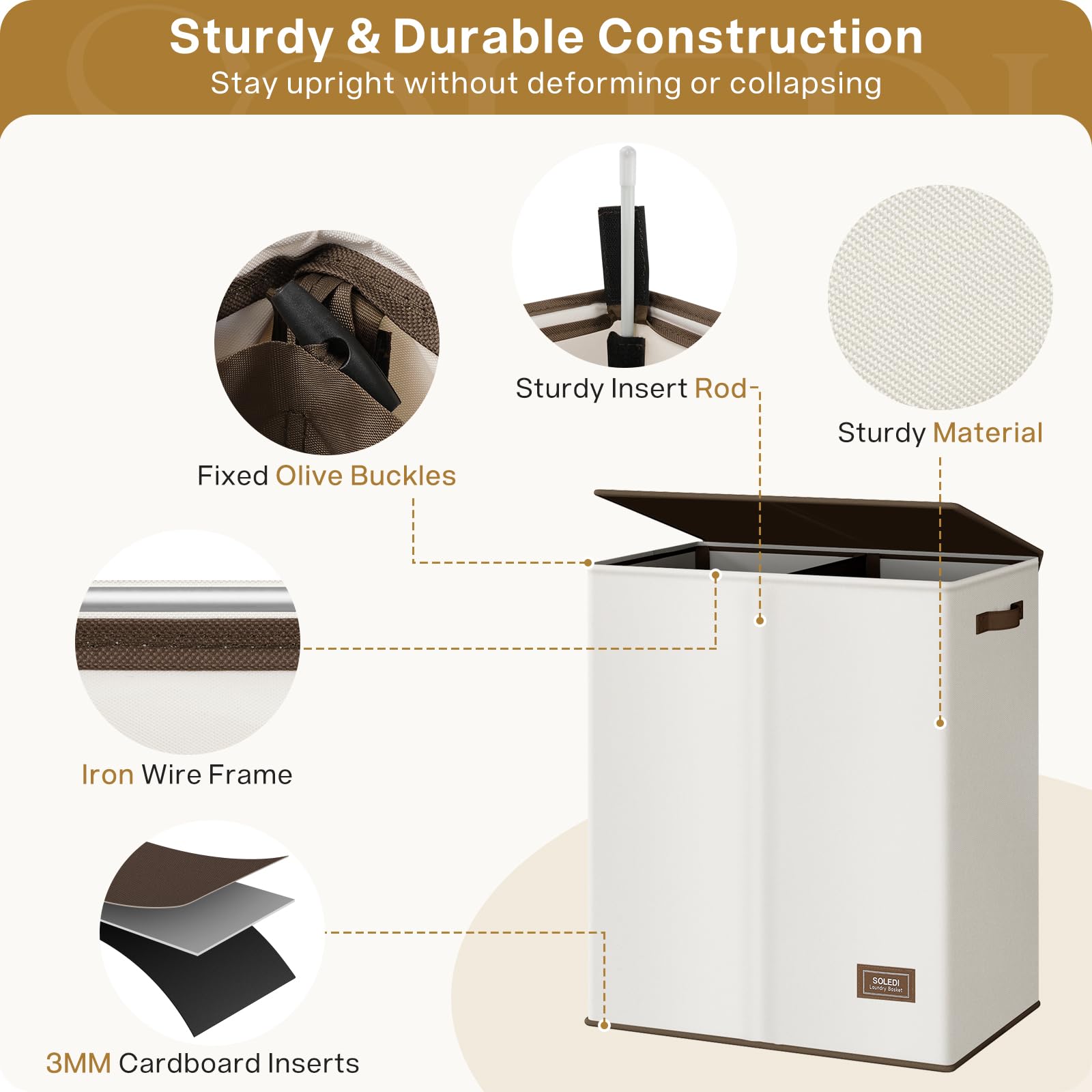 SOLEDI removable inner bags make transporting laundry hassle-free.