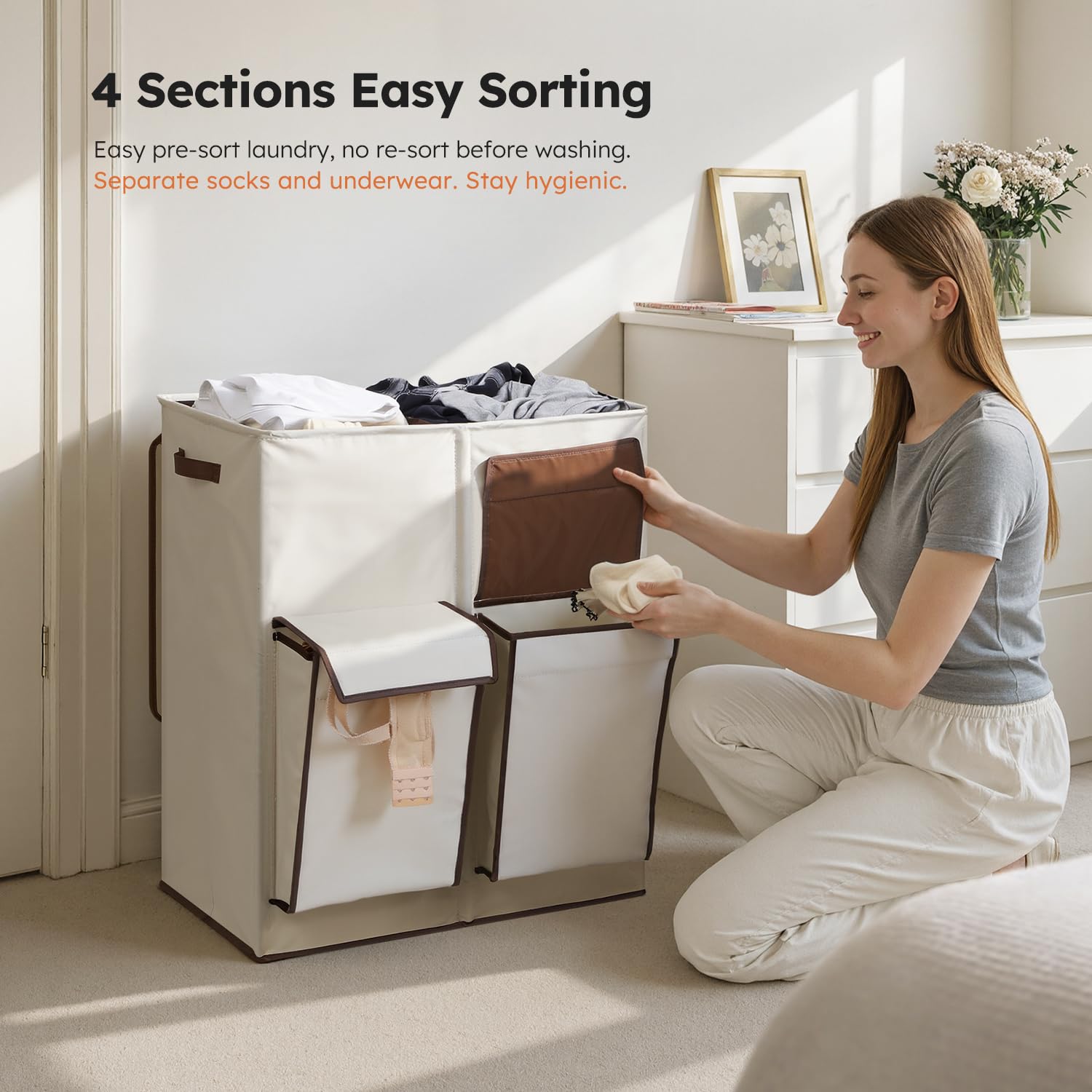 SOLEDI removable inner bags for easy laundry transport