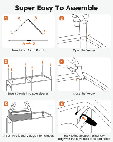 SOLEDI space-saving foldable hamper fits under beds or in closets.