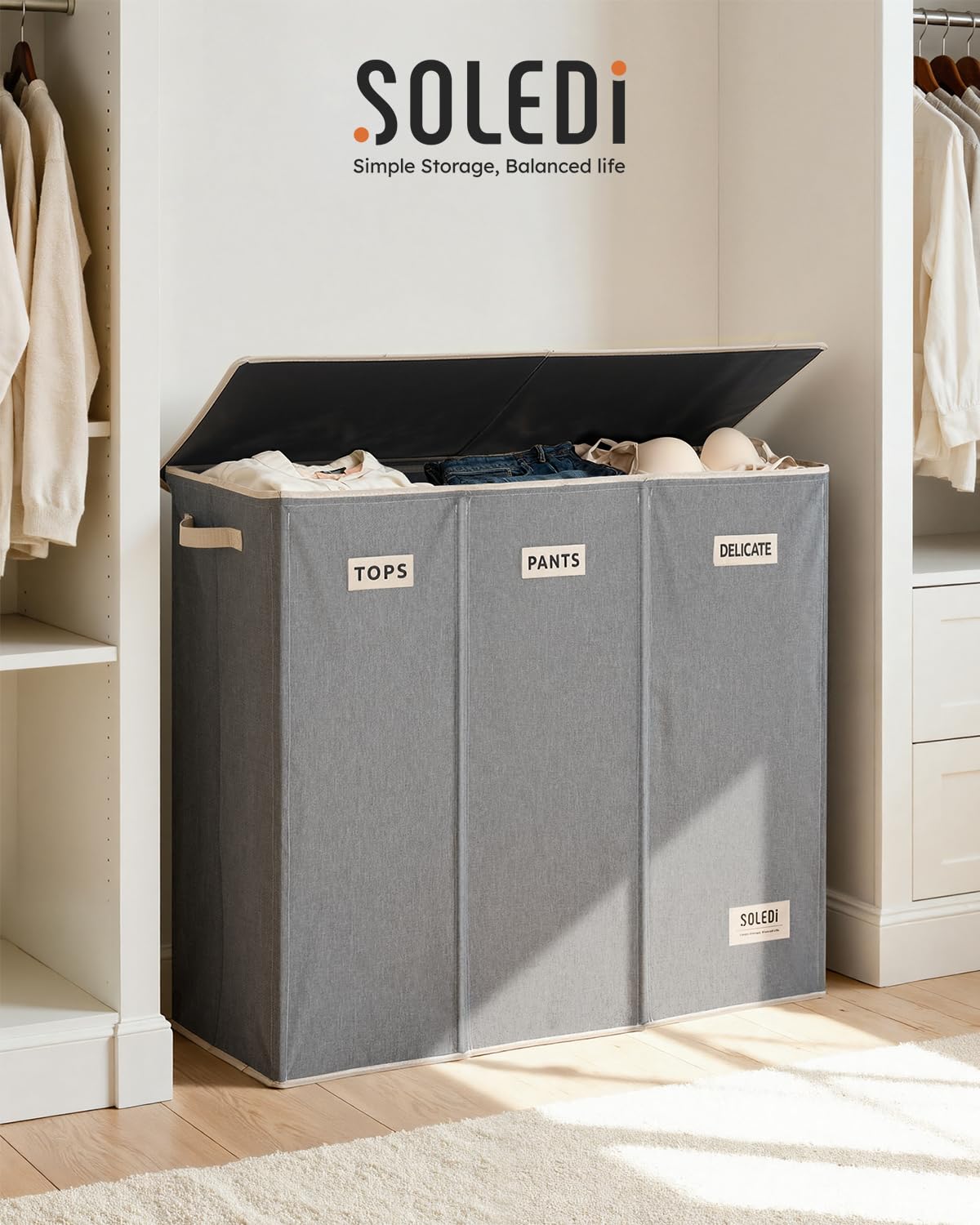 SOLEDI 200L capacity supports a week of laundry for busy homes
