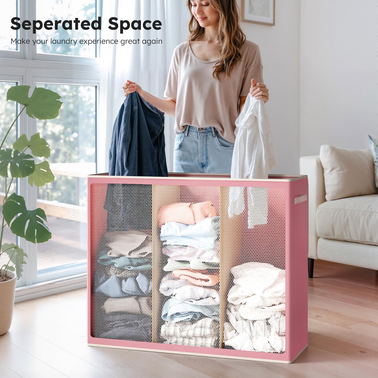 SOLEDI sturdy handles for easy transport between rooms.