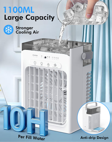 SOLEEY 1100ml water tank design supports extended cooling sessions