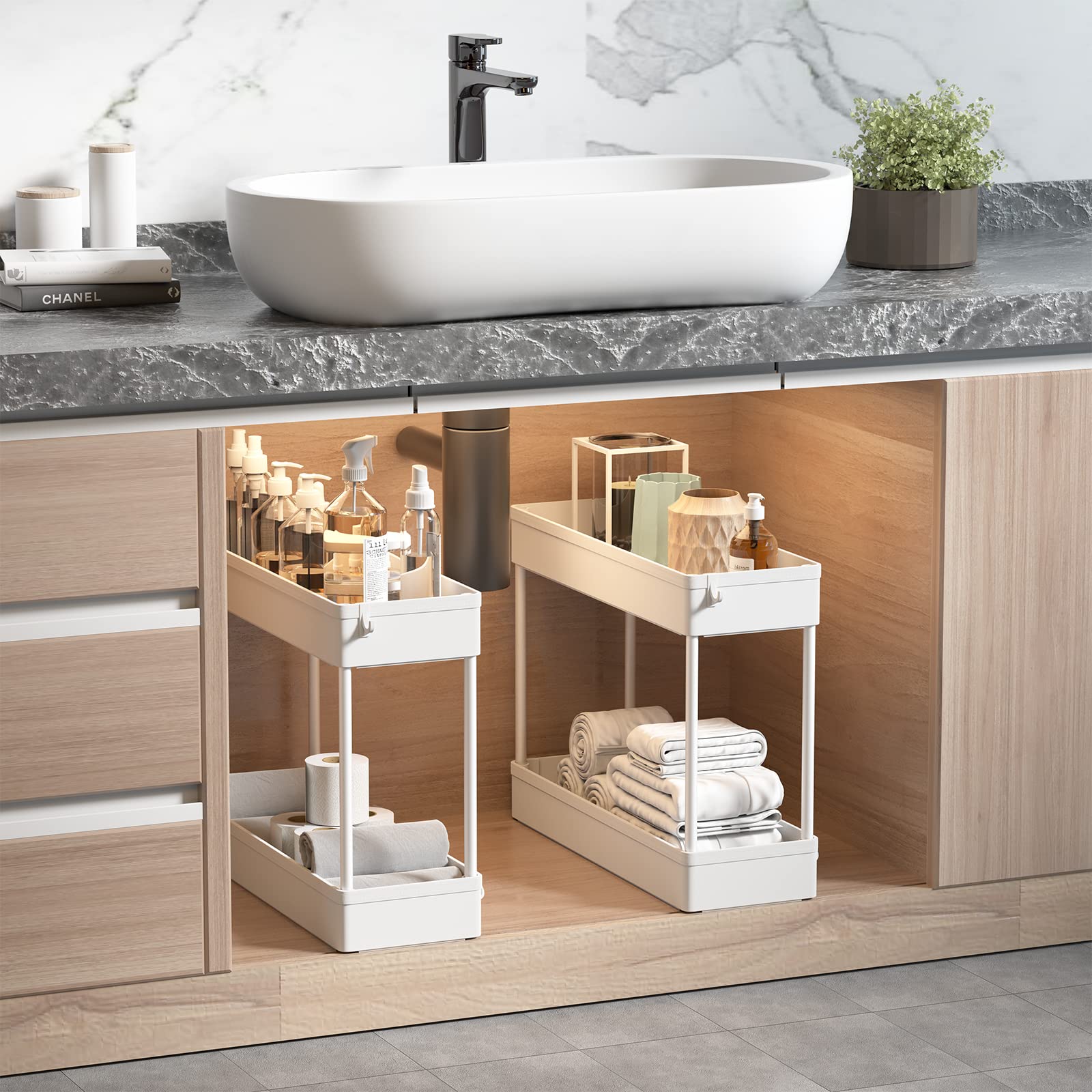 SOLEJAZZ kitchen spice rack on wheels keeps spices within reach.