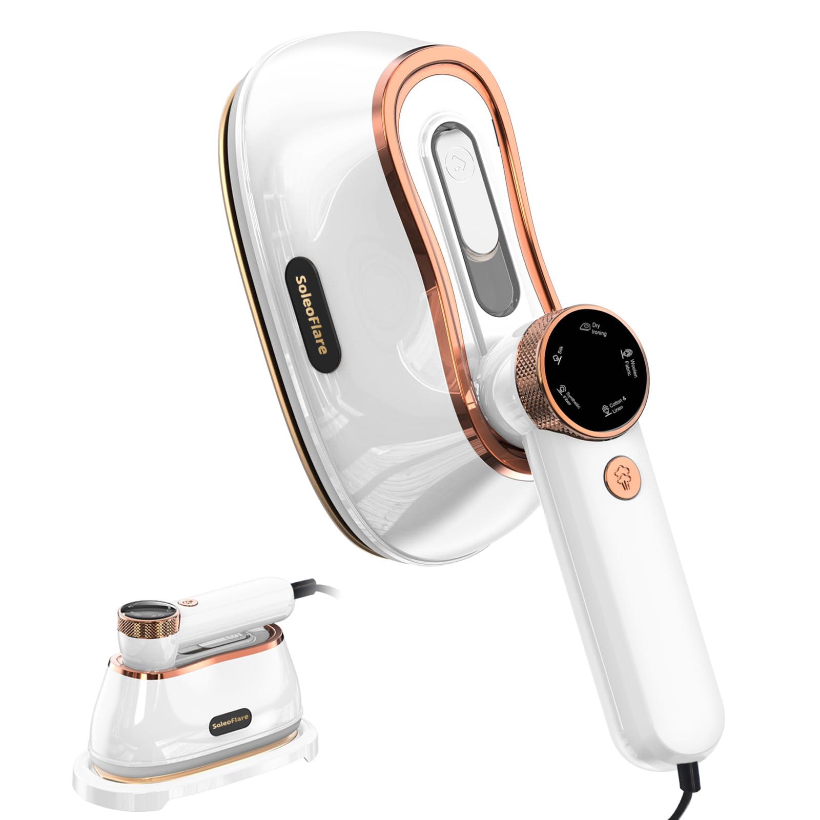 SoleoFlare steamer-clothes-iron-2in1 smoothing wrinkles quickly.